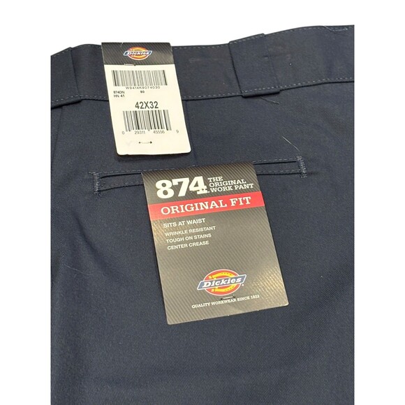 Mens Dickies Original 874 Work Pants - 42 x 32 - NWT navy - Picture 5 of 5